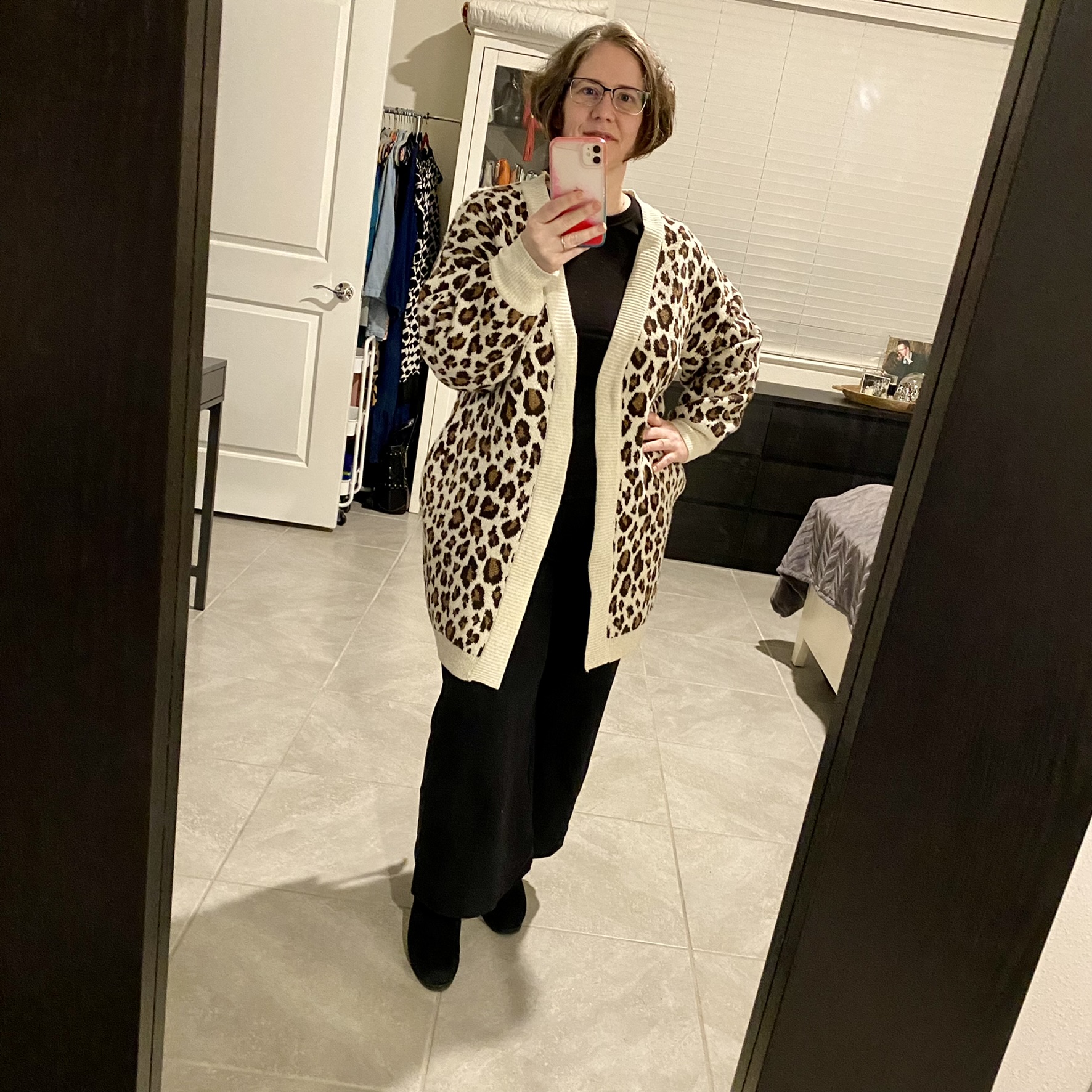 Cozy Animal Print Cardigan