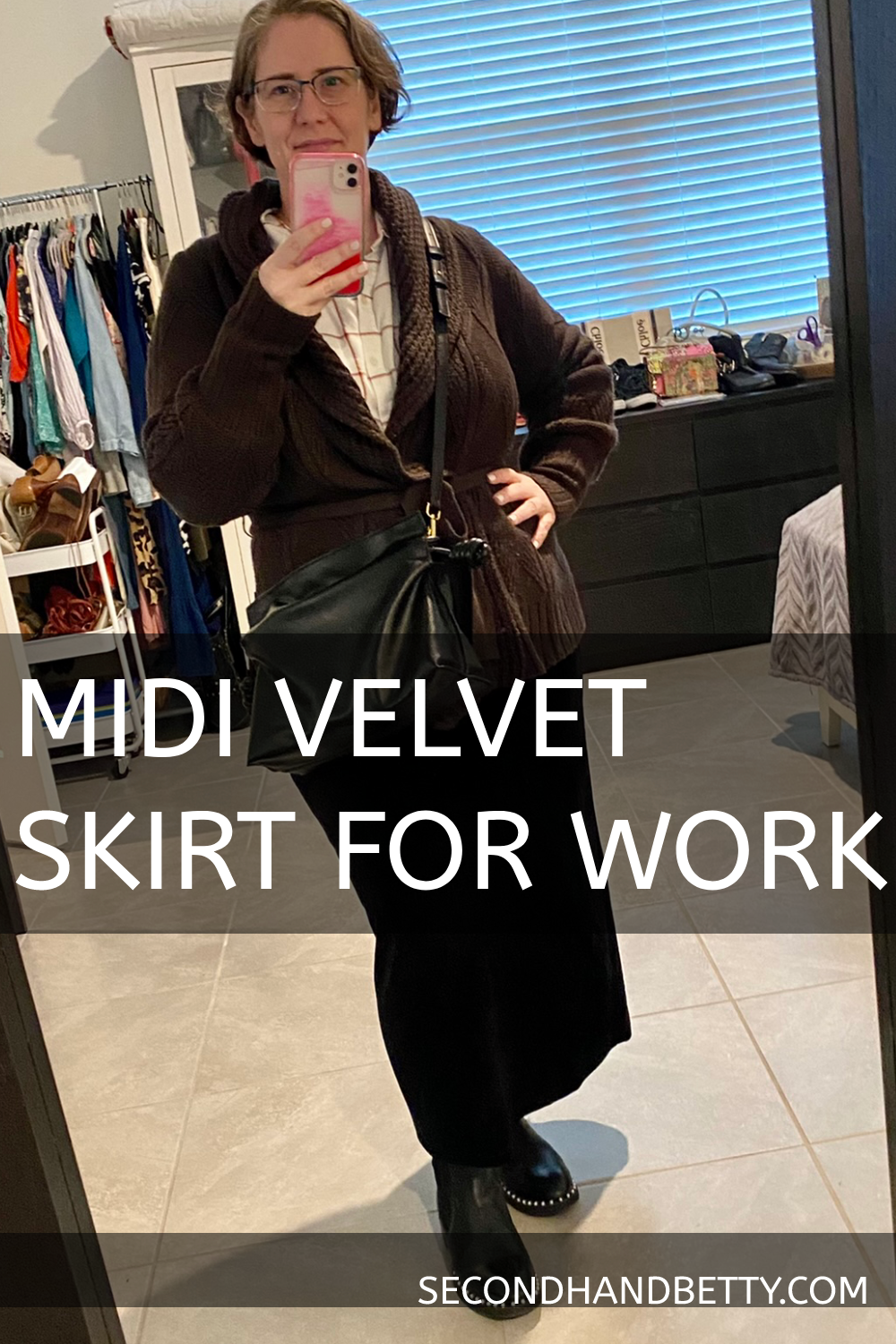 Velvet Midi Skirt