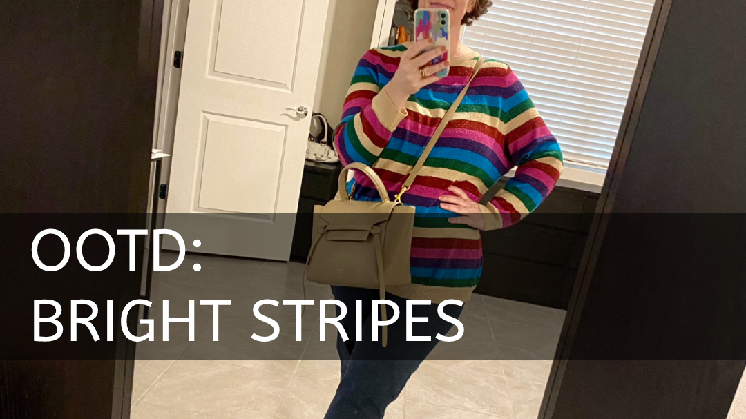 OOTD: Rainbow Metallic Stripes, Oh My!