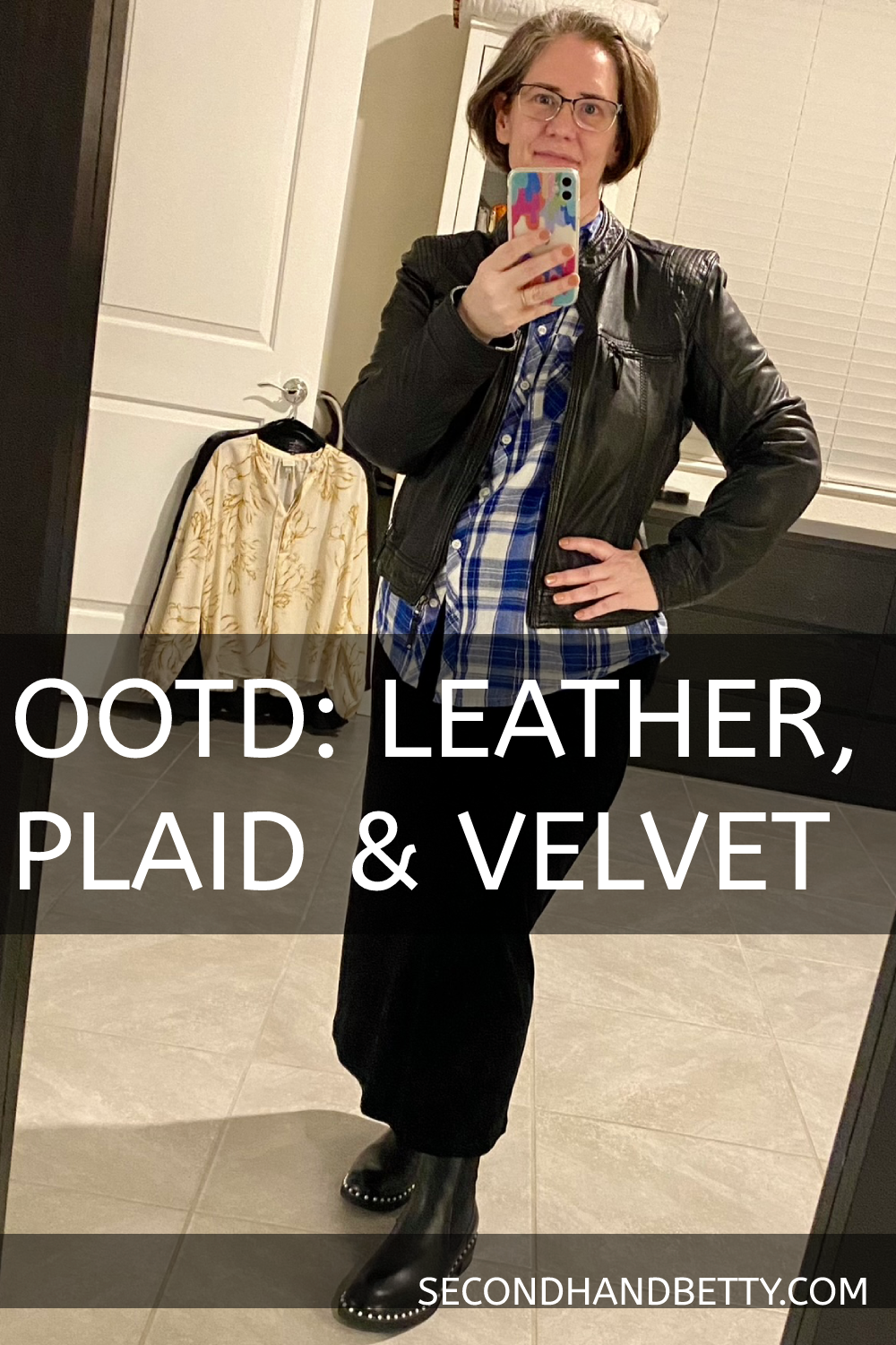 Leather, plaid & velvet