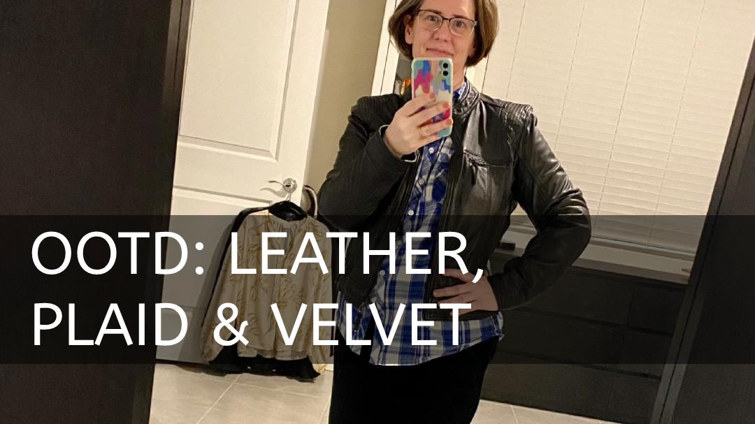OOTD: Leather, Plaid & Velvet